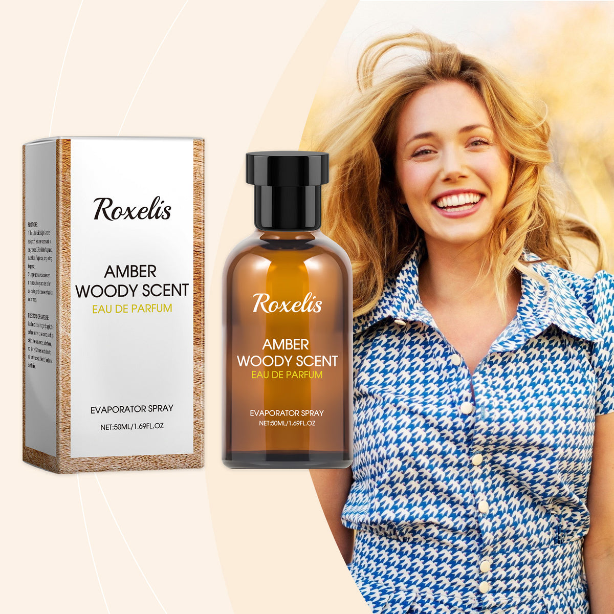 Parfum Roxelis aux notes de bois ambré