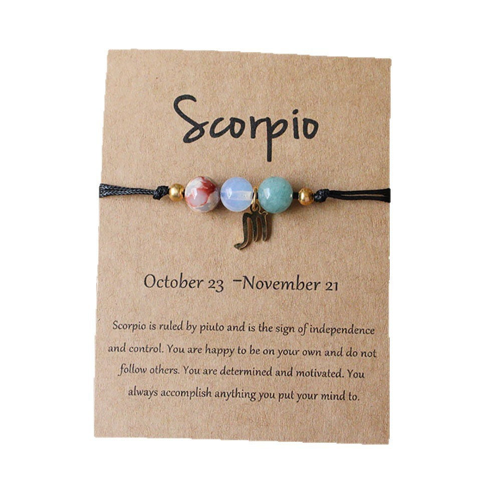 Bracelet de perles à motif du zodiaque