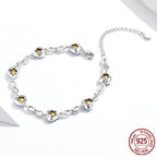 Bracelet Amour en argent 925 avec strass