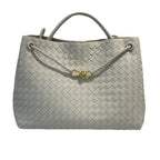 Sac cabas en cuir tressé avec bandoulière