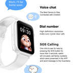 Montre connectée pour enfants avec carte SIM, rose ou noire