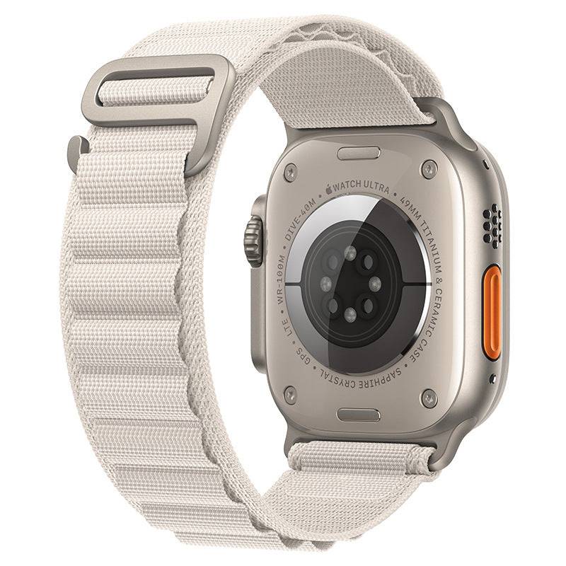 Bracelet de sport en nylon compatible Apple Watch, plusieurs coloris