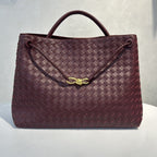 Sac cabas en cuir tressé avec bandoulière