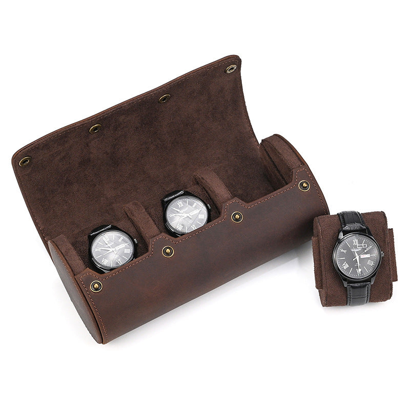 Boîte de rangement pour montre, noir ou marron café