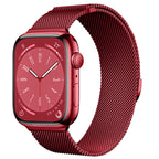 Bracelet milanais en acier à fermeture magnétique, compatible Apple Watch