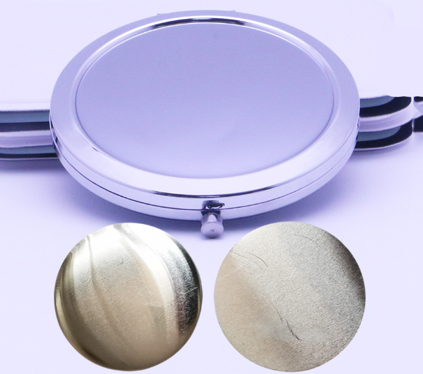 Miroir de poche rond pliable double face