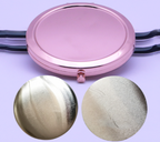 Miroir de poche rond pliable double face