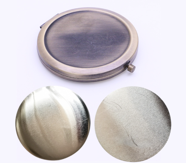 Miroir de poche rond pliable double face