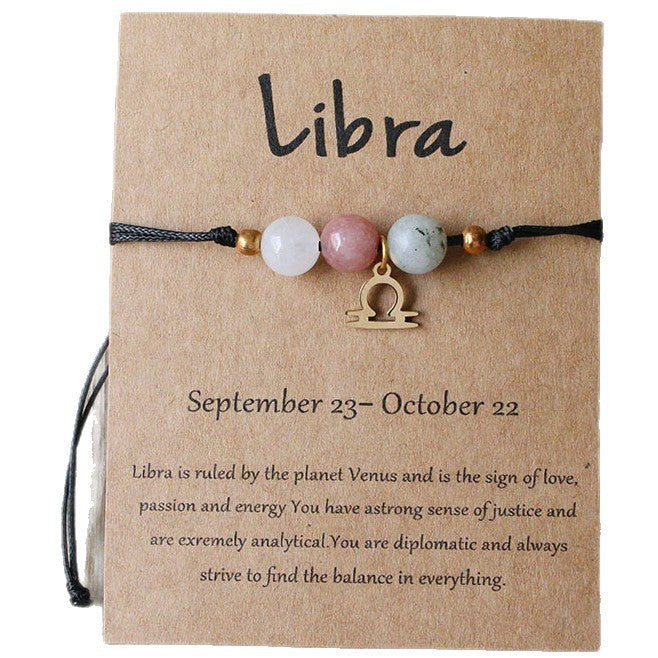 Bracelet de perles à motif du zodiaque