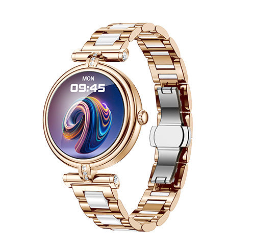 Montre connectée AK62 à écran IPS, finition dorée ou argentée