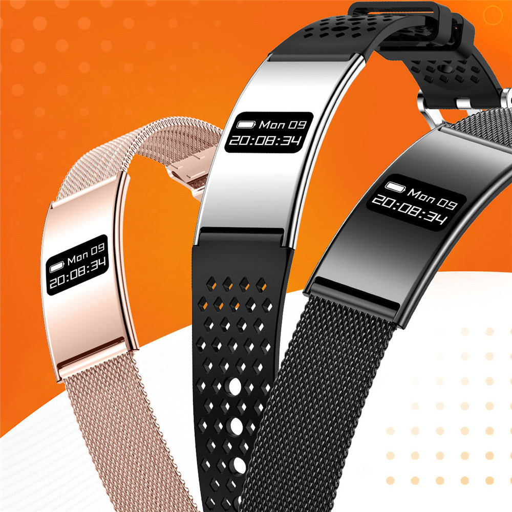 Bracelet connecté B8 avec recharge magnétique, plusieurs finitions