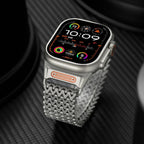 Bracelet métallique magnétique compatible Apple Watch, trois coloris