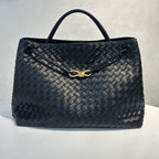 Sac cabas en cuir tressé avec bandoulière