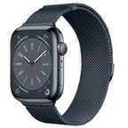 Bracelet milanais en acier à fermeture magnétique, compatible Apple Watch
