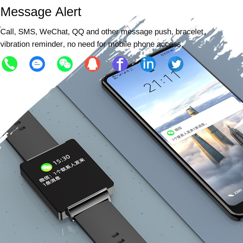 Montre connectée noire avec appels Bluetooth et bracelet en silicone