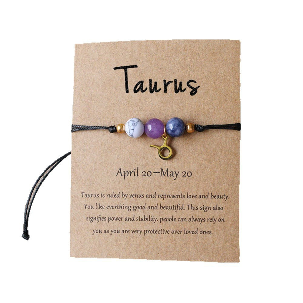Bracelet de perles à motif du zodiaque