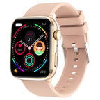 Montre connectée T92 avec écran TFT et bracelet en silicone