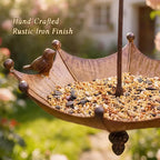 Umbrella Hanging Bird Feeder - Outdoor Iron Tray for Hummingbirds & Wild Birds (Garden & Yard)