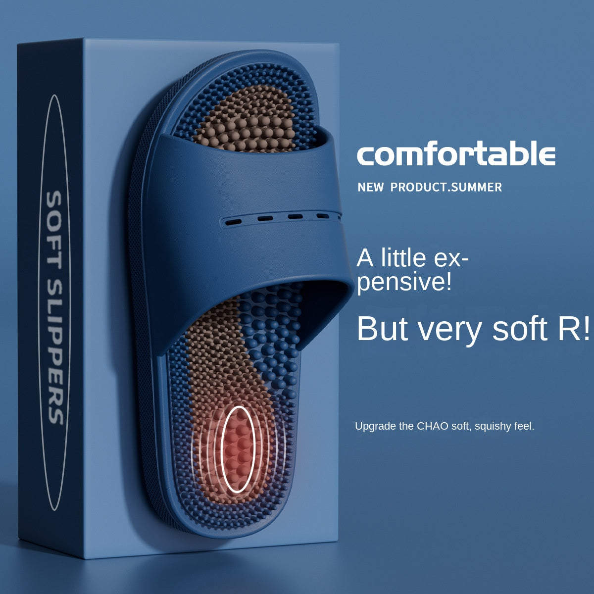 Sandales d’intérieur en PVC à semelle massante
