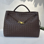 Sac cabas en cuir tressé avec bandoulière