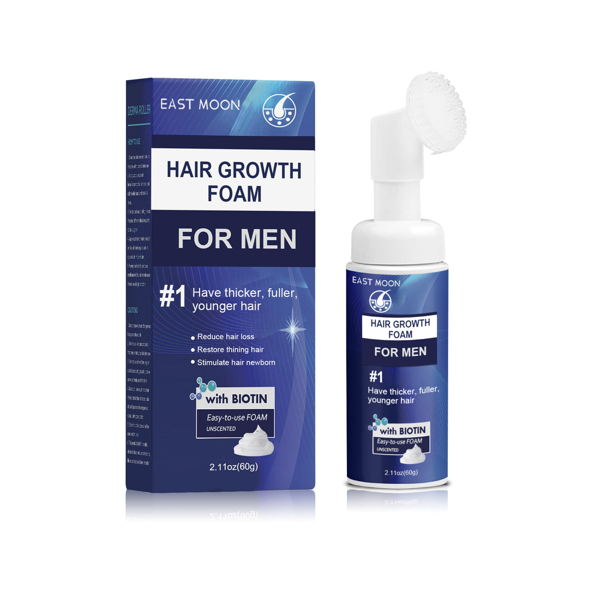 Mousse capillaire pour homme à la biotine et à l’huile de ricin