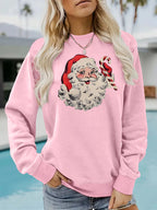 Sweat ample pour femme à imprimé Père Noël