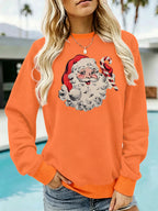 Sweat ample pour femme à imprimé Père Noël