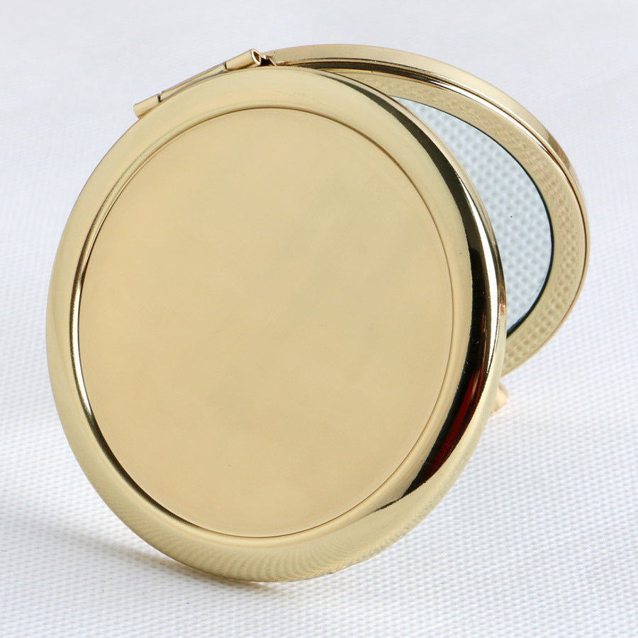 Miroir de poche rond pliable double face