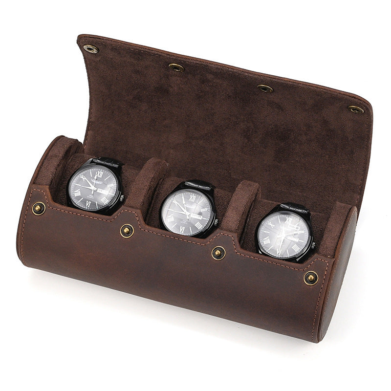 Boîte de rangement pour montre, noir ou marron café