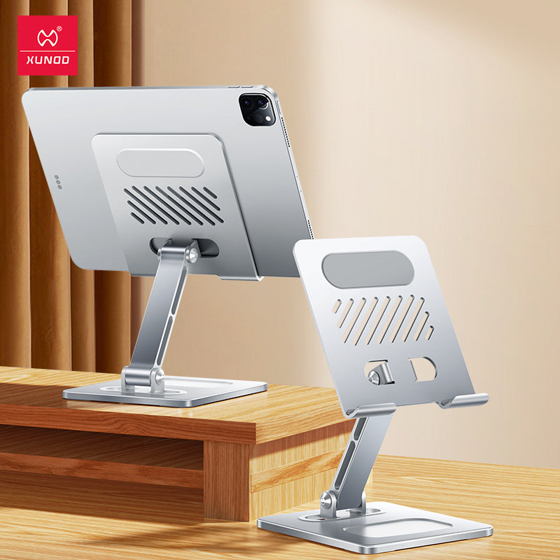 Suitable for tablet stand, iPad desktop stand, mobile phone universal metal heat dissipation, foldable lazy person stand - BOSSOUASHOP