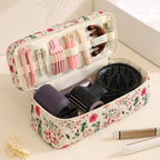 Pochette de voyage en polyester à double fermeture zippée