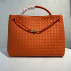 Sac cabas en cuir tressé avec bandoulière