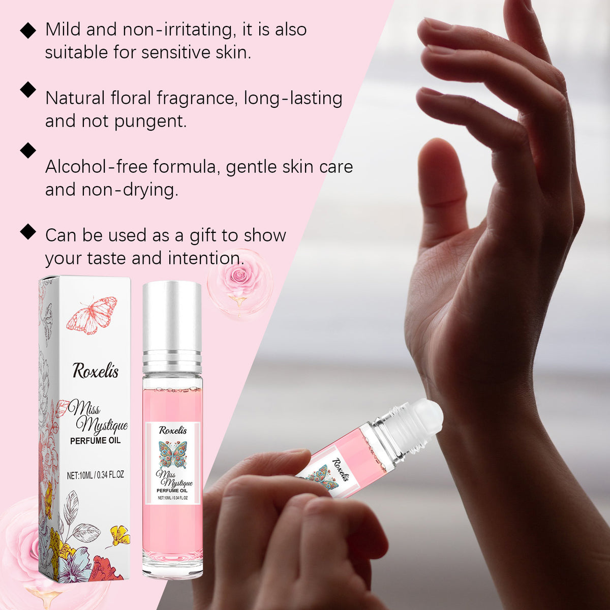 Parfum à bille Roxelis – accord de rose