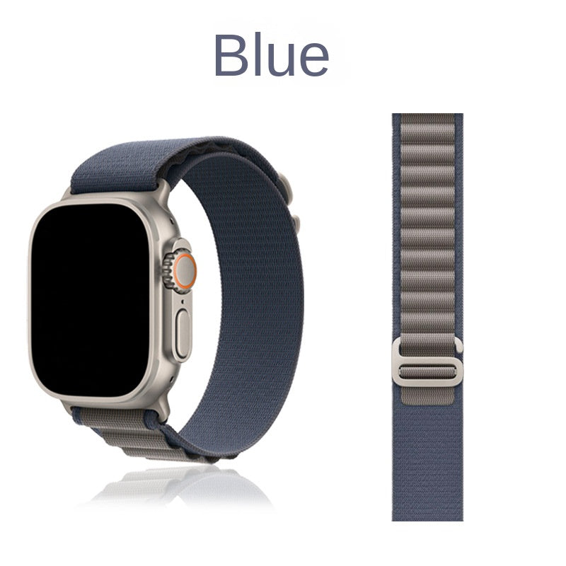 Bracelet de sport en nylon compatible Apple Watch, plusieurs coloris