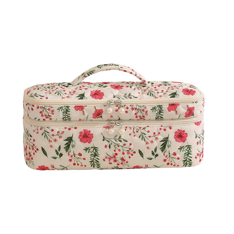 Pochette de voyage en polyester à double fermeture zippée