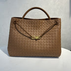 Sac cabas en cuir tressé avec bandoulière