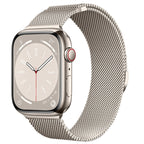 Bracelet milanais en acier à fermeture magnétique, compatible Apple Watch