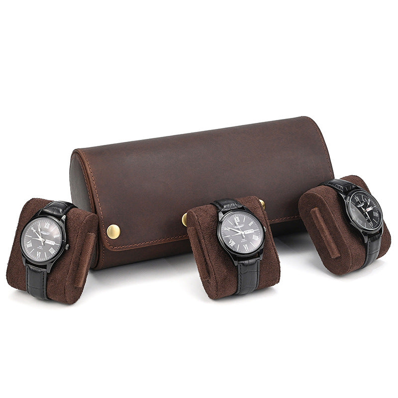 Boîte de rangement pour montre, noir ou marron café