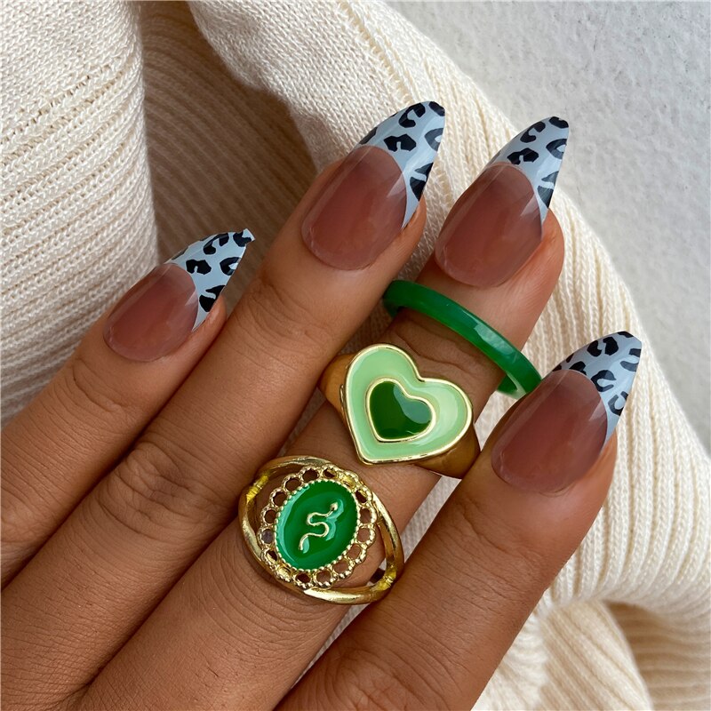 VINTAGE DOUBLE LAYER ENAMEL RING