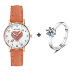 MONTRE DÉCONTRACTÉE EN CUIR POUR FEMMES