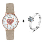 MONTRE DÉCONTRACTÉE EN CUIR POUR FEMMES