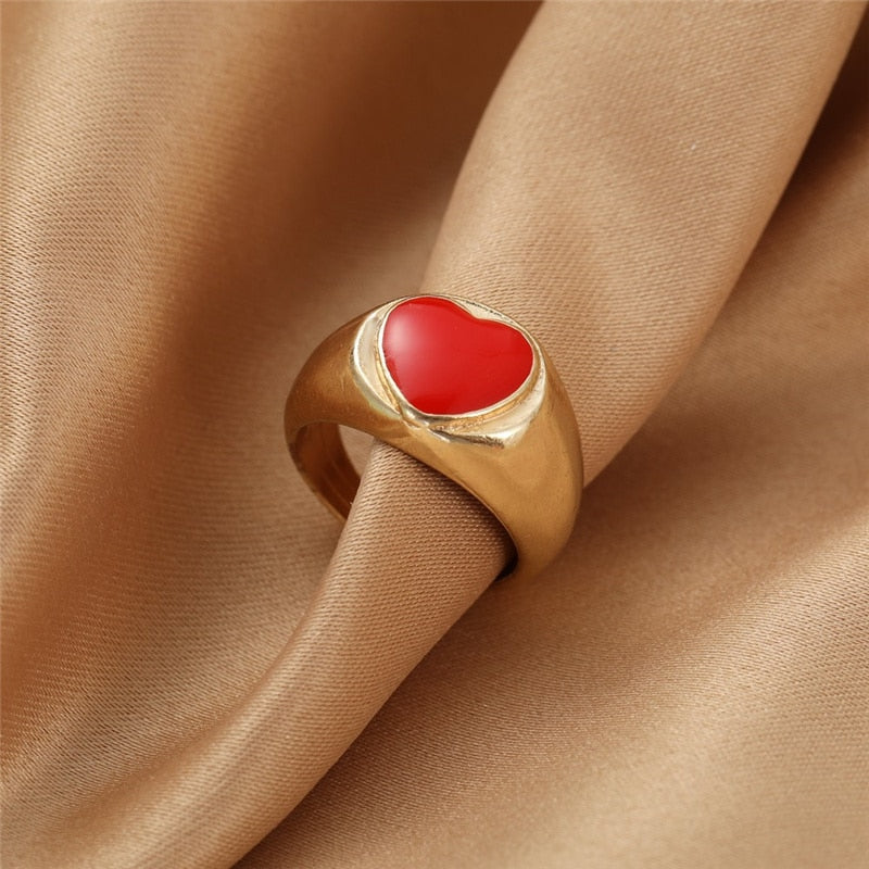 VINTAGE DOUBLE LAYER ENAMEL RING