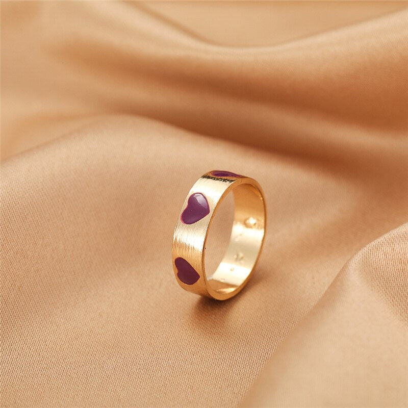 VINTAGE DOUBLE LAYER ENAMEL RING