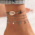 BOHO COLORFUL PEARL ANKLET BRACELETS