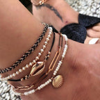 BOHO COLORFUL PEARL ANKLET BRACELETS