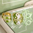 BAGUE EN EMAIL DOUBLE COUCHE VINTAGE