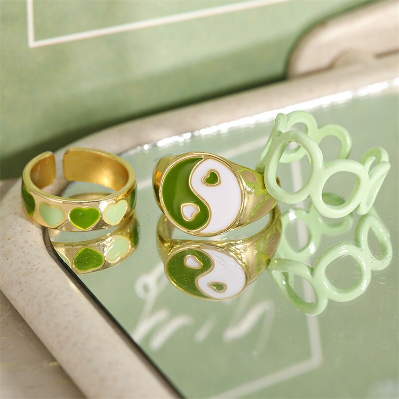 VINTAGE DOUBLE LAYER ENAMEL RING