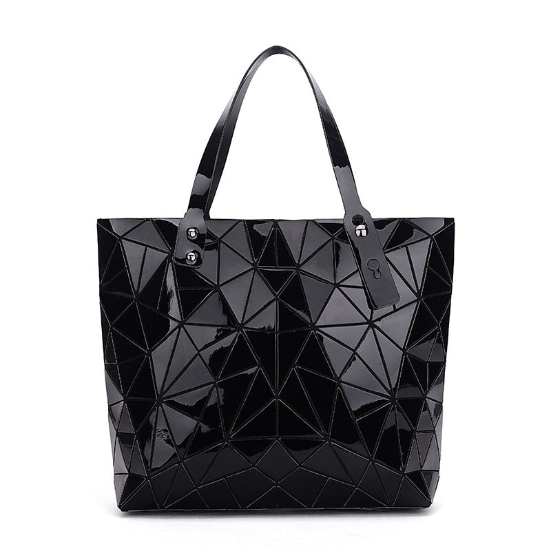 SAC À MAIN À CARREAUX GEOMETRIQUE PLIÉ