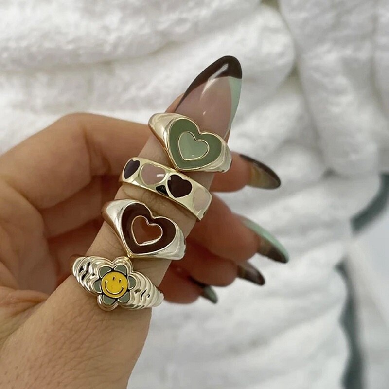 BAGUE EN EMAIL DOUBLE COUCHE VINTAGE