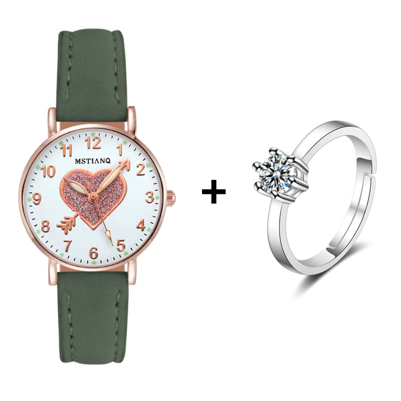 MONTRE DÉCONTRACTÉE EN CUIR POUR FEMMES